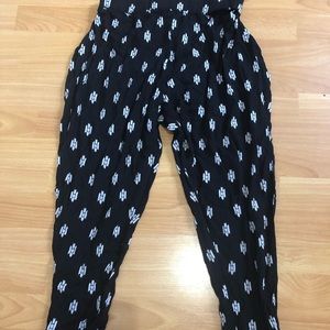 Black patterns pants